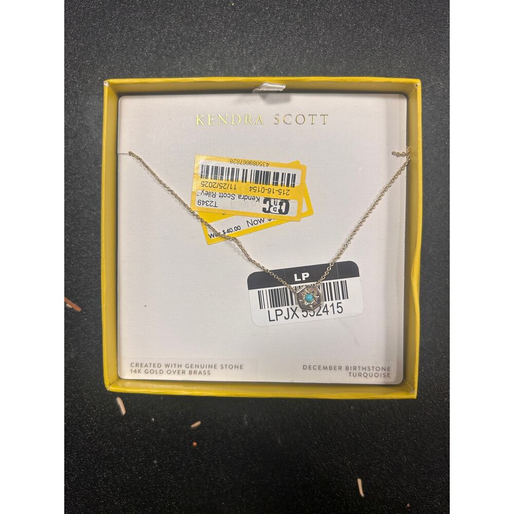 Kendra Scott Riley Turqouise Pendant Necklace